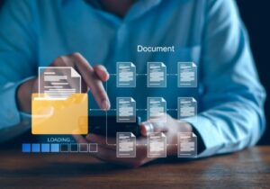 Document,Management,System,Concept.,Businessman,Manage,Digital,Business,Data,,File