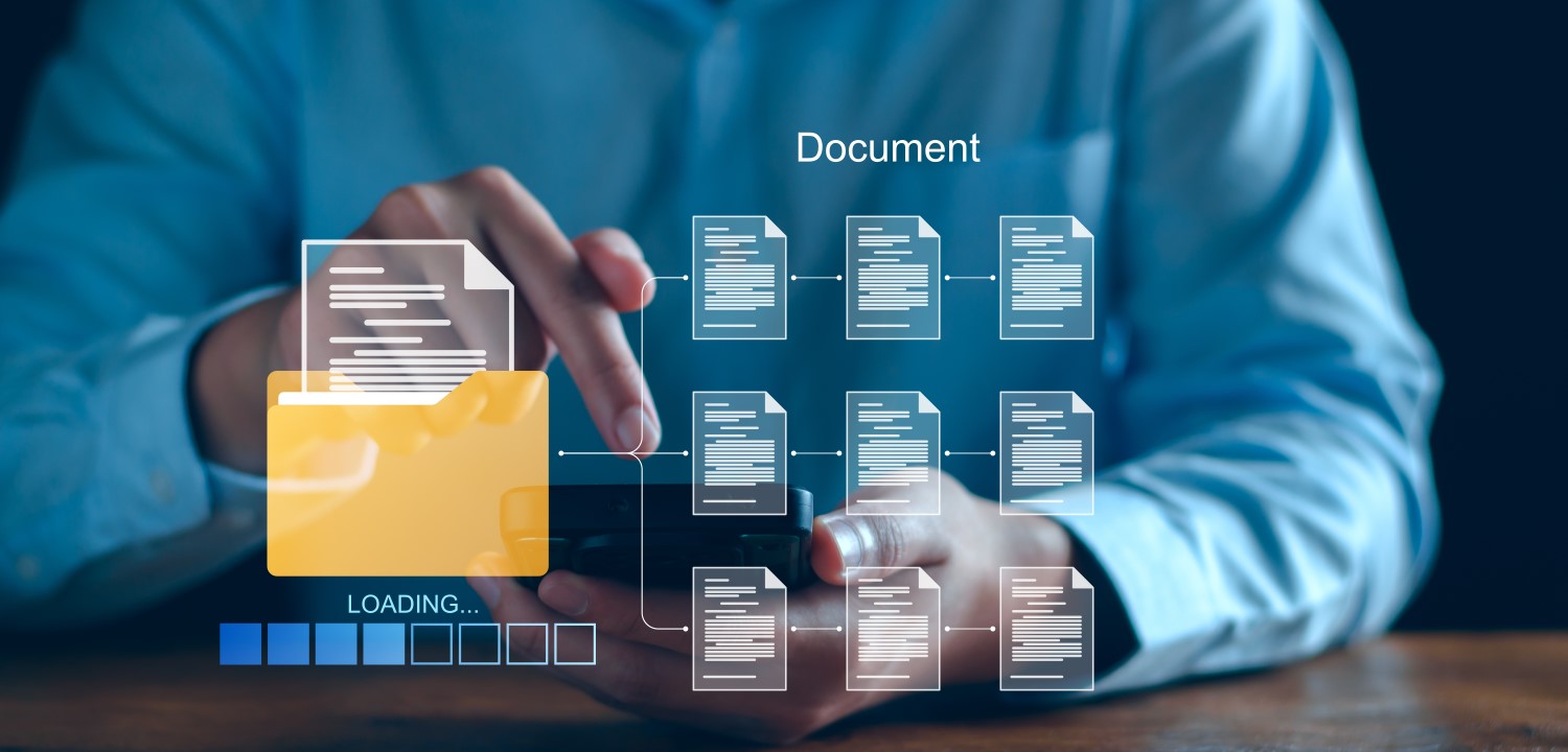Document,Management,System,Concept.,Businessman,Manage,Digital,Business,Data,,File